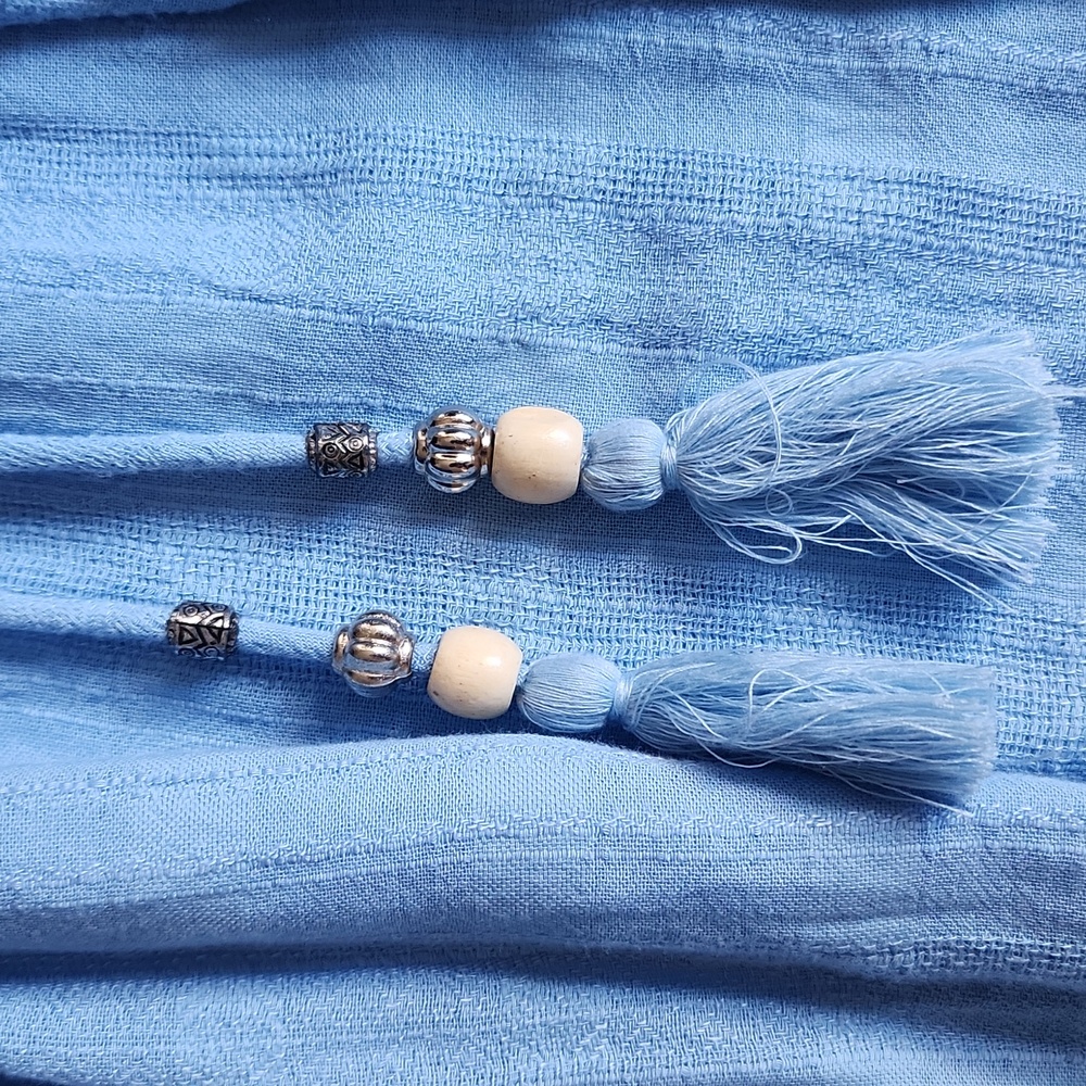 Blue Island Beach Maxi Cover-Up in Chambray Blue - Picture 5 of 11